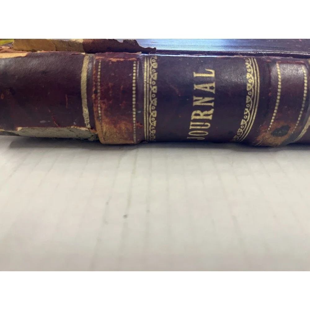 1903-1906 Leather Journal Ledger Store Ephemera Handwritten Paper Junk Journal